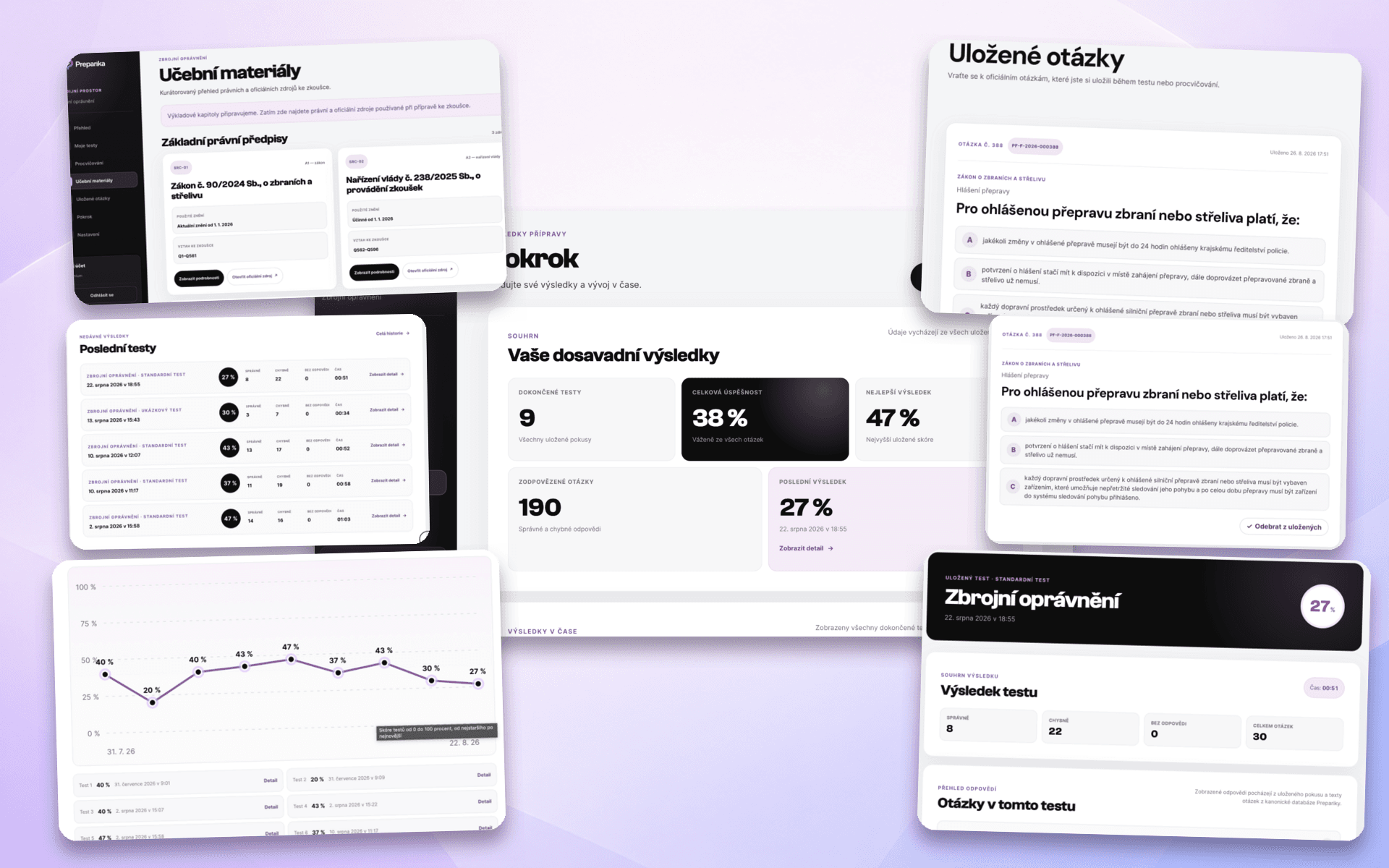 Ukázka funkcí přípravy na zbrojní oprávnění v platformě Preparika